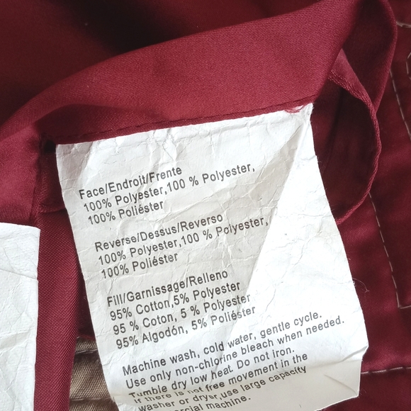 Set of 2 Standard Bohemian / Old Hollywood Glam Red Satin Pillow Shams - Picture 9 of 13